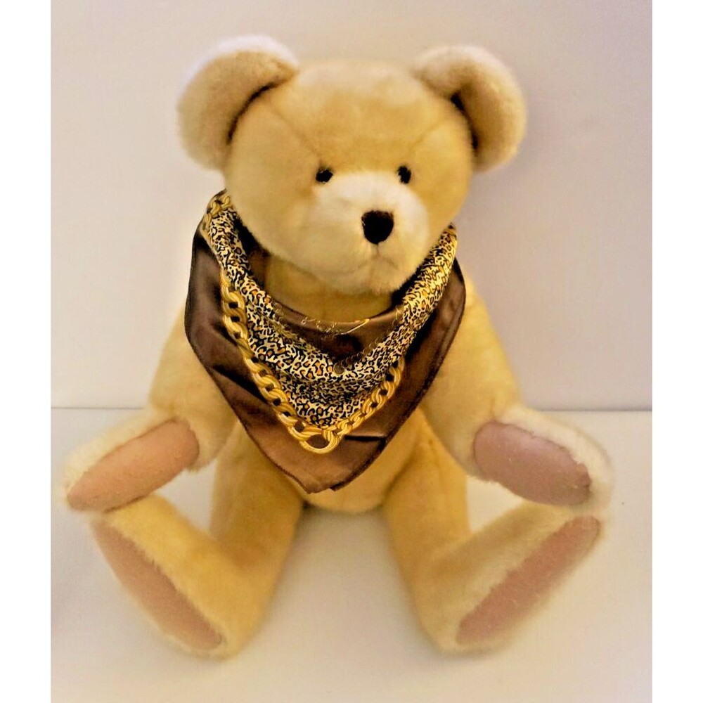 Vintage 21" Boyds Bear Vera W. Bearsworth Bear Stuffed Plush W/ Silk Scarf Tags